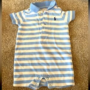 Polo Ralph Lauren Kids Blue Striped One Piece